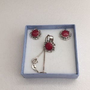 Sterling 925 necklace and earrings